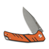 Sencut Quirk 접이식 나이프, Orange & Black G-10, Stonewash S25099-1