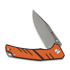 Sencut Quirk 접이식 나이프, Orange & Black G-10, Stonewash S25099-1