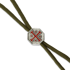 Spartan Blades Green Lanyard with Crusader Cross Bead