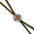 Spartan Blades Green Lanyard with Crusader Cross Bead