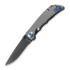 Spartan Blades Harsey Folder 3.25 Damascus, Blue Anodized Hardware
