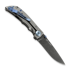 Spartan Blades Harsey Folder 3.25 Damascus, Blue Anodized Hardware