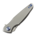 Navalha Spartan Blades Pandia, Satin/Blasted Titanium & Blue HW, Stonewash