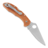 Spyderco Delica 4 Burnt Orange Sprint Run folding knife C11FPBORE