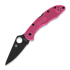 Spyderco - Delica 4, FRN, Flat Black Blade, pink
