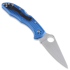 Spyderco Delica 4 foldekniv, FRN, Flat Ground, bl&aring; C11FPBL