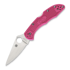 Spyderco Delica 4 kääntöveitsi, FRN, Flat Ground, pinkki C11FPPNS30V