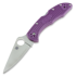 Spyderco Delica 4 k&auml;&auml;nt&ouml;veitsi, FRN, Flat Ground, purppura C11FPPR