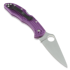 Spyderco Delica 4 k&auml;&auml;nt&ouml;veitsi, FRN, Flat Ground, purppura C11FPPR