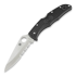 Couteau pliant Spyderco Endura 4, FRN, noir, lame &agrave; dents C10PSBK