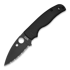 Spyderco Shaman foldekniv, spyderedge, svart C229GSBK