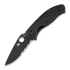 Coltello pieghevole Spyderco Tenacious Lightweight Black Blade, dentatura lama C122PSBBK