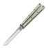 Squid Industries Krake Raken Tanto balisong, silver