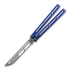 Squid Industries Krake Raken Trainer V2.5 DT balisong trainer, 藍色