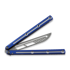 Squid Industries Krake Raken Trainer V2.5 DT balisong trainer, 藍色
