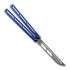 Squid Industries Krake Raken Trainer V2.5 DT balisong trainer, 藍色