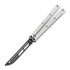 Squid Industries Krake Raken Trainer V2.5 Inked Silver balisong trainer