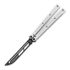 Squid Industries Krake Raken Trainer V2.5 Inked Silver balisong trainer