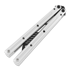 Squid Industries Krake Raken Trainer V2.5 Inked Silver balisong trainer