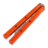 Squid Industries Krake Raken Trainer V2.5 balisong trainer, 橙色