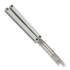 Squid Industries Mako Bottle Opener balisong trainer, silver