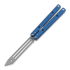 Squid Industries Squidtrainer V3.5 balisong trainer, 藍色