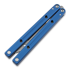 Squid Industries Squidtrainer V3.5 balisong trainer, 藍色