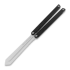Squid Industries Swordfish balisong trainer, Silver Blade/Black Handles/Silver HW