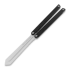 Balisong trainer Squid Industries Swordfish, Silver Blade/Black Handles/Silver HW