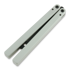 Squid Industries Triton Inked balisong trainer, silver