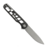 Tactile Knife Rockwall Flipper V2 Skeletonized - Stonewash - Titanium sulankstomas peilis, juoda