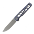 Tactile Knife Rockwall Flipper V2 Skeletonized - Stonewash - Titanium sulankstomas peilis, mėlyna