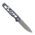 Coltello pieghevole Tactile Knife Rockwall Flipper V2 Skeletonized - Stonewash - Titanium, blu