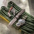 Terrain 365 Invictus ATC sulankstomas peilis, Green Linen Micarta