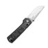 The James Brand The Kline - Marbled Carbon / Stainless / Straight sulankstomas peilis