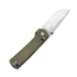 The James Brand The Kline - OD Green / Stainless / Micarta / Straight sulankstomas peilis