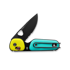 The James Brand The Redstone - Neon- Turquoise / Black / PP / Serrated sulankstomas peilis