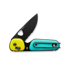The James Brand The Redstone - Neon- Turquoise / Black / PP / Serrated 折叠刀
