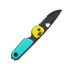 The James Brand The Redstone - Neon- Turquoise / Black / PP / Serrated foldekniv