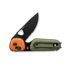 The James Brand The Redstone - OD Green / Orange / Black / PP / Serrated sulankstomas peilis