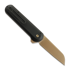 The James Brand The Wells - Black / Rose Gold / Aluminum / Straight foldekniv