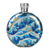 Titaner Titanium Hip Flask, Jade Waves