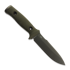 TRC Knives Mille Cuori Grey DLC, OD Green Micarta