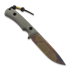 TRC Knives South Pole Apo finish peilis, green canvas micarta