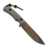 TRC Knives South Pole Apo finish Messer, green canvas micarta