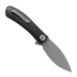 Trollsky Knives Mandu Black Micarta foldekniv, Dark Bead Blast
