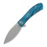 Trollsky Knives Mandu EVO 14C28N sulankstomas peilis, Blue Turtle G-10, Stonewash