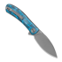Trollsky Knives Mandu EVO 14C28N kääntöveitsi, Blue Turtle G-10, Stonewash