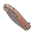 Trollsky Knives Mandu EVO 14C28N kääntöveitsi, Brown Micarta, Stonewash