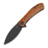 Trollsky Knives Mandu EVO 14C28N sulankstomas peilis, Orange Turtle G-10, Black Stonewash